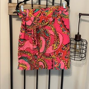 Pink Lilly Pulitzer silk skirt